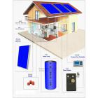 別墅式平板太陽能熱水器系統
